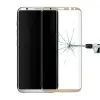  Temp-glass631046 Samsung Galaxy S8 Plus arany 3D-teljes lefedettséget biztosító Karcálló,ütésálló kijelzővédő üvegfólia, 9H tempered glass, törlőkendővel