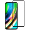  Temp-glass63127376177 Motorola Moto G9 Plus teljes lefedettséget biztosító karcálló, ütésálló kijelzővédő üvegfólia kerettel, tempered glass, törlőkendővel