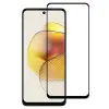  Temp-glass63127376189 Motorola Moto G73 teljes lefedettséget biztosító karcálló, ütésálló kijelzővédő üvegfólia kerettel, tempered glass, törlőkendővel