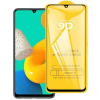  Temp-glass63127410 Samsung Galaxy M32 5D-teljes (teljes felület ragasztó) teljes lefedettséget biztosító karcálló, ütésálló kijelzővédő üvegfólia kerettel, tempered glass, törlőkendővel