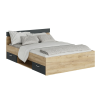 Tempo Ágykeret, 140x200, tölgy artisan/grafit, MICHIGAN NEW