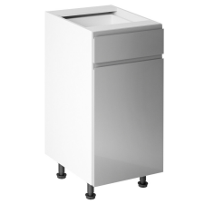 Tempo Alsószekrény, fehér/szürke extra magasfényű HG, AURORA D40S1 bútor