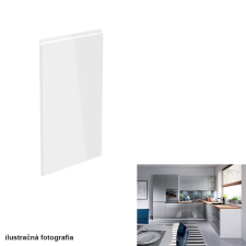 Tempo Előlap mosogatógépre, fehér-szürke extra magasfényű HG, 44,6x571,3, AURORA bútor