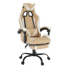 Tempo Irodai/gamer fotel, fekete/fehér/bézs, OZGE 2 NEW forgószék