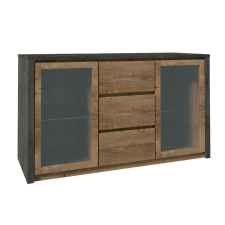 Tempo Komód, tölgy lefkas sötét-smooth szürke, MONTANA K2D bútor