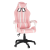 TEMPO KONDELA Irodai/gamer szék, rózsaszín/fehér, PINKY (Akciós)