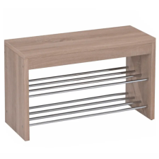 TEMPO KONDELA Lóca cipőtartóval, tölgy sonoma/króm, LUSIA bútor