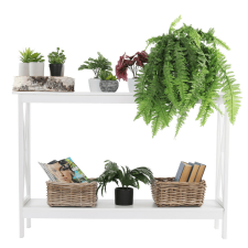 Tempo Konzolasztal, fehér, APOLOS bútor