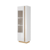 Tempo Magas vitrines szekrény 60, fehér-tölgy grandson-magasfényű fehér, CITY