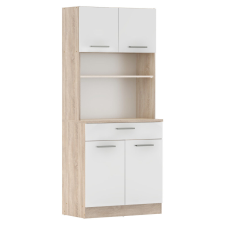 Tempo Négyajtós szekrény, sonoma tölgy/fehér, DOMIS NEW bútor