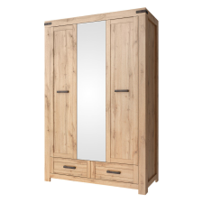 Tempo Szekrény 3D2S tükörrel, wotan tölgy, MORATIZ bútor