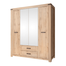Tempo Szekrény 4D2S tükörrel, wotan tölgy, MORATIZ bútor