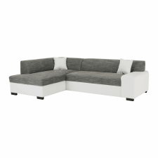 Tempo Ülőgarnitúra, fehér/szürke melír, balos, MINERVA bútor