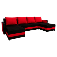 Tempo Univerzális ülőgarnitúra, fekete/piros, PAULITA U bútor