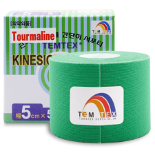 Temtex Tape Tourmaline rugalmas szalag az izmokra és az izületekre szín Green, 5 cm x 5 m 1 db gyógyászati segédeszköz