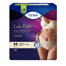 Tena Lady Pants Plus Creme Inkontinencia-fehérnemű magasított derékrésszel M 9db #krém gyógyászati segédeszköz