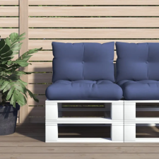 Tengerészkék szövet raklappárna szett 60 x 38 x 13 cm lakástextília