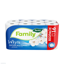 TENTO Egészségügyi papír Tento Family White 16 tekercses 2 rétegű higiéniai papíráru