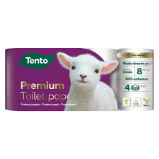 TENTO Premium Gold WC papír - 4 rétegű, 8 tekercs higiéniai papíráru