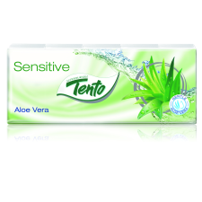 TENTO TENTO papírzsebkendő Aloe Vera 3 rétegű 10x10 db higiéniai papíráru