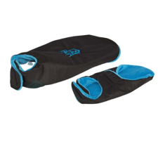  Tépőzáras Télikabát Fekete-Kék King Felirattal – S-35cm kutyaruha