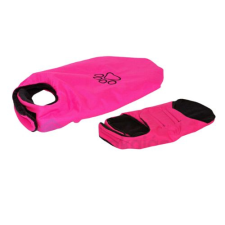  Tépőzáras Télikabát Fekete-Pink Tappancsos – L-55cm kutyaruha