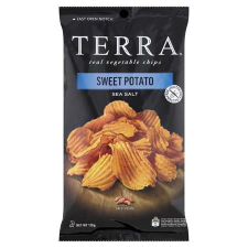  TERRA Zöldségchips, 110 g, TERRA &quot;Sweet potato&quot;, édesburgonyás előétel és snack