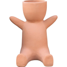 Terrakotta szobor kaspó 13 cm x 15,5 cm kerti dekoráció