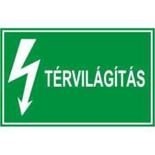  Térvilágítás - öntapadó, 150*100mm információs tábla, állvány