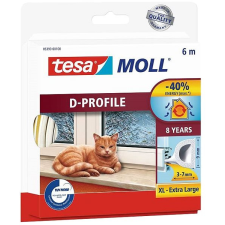 Tesa moll Gumi tömítés, fehér, D profil, 6 m víz-, hő- és hangszigetelés