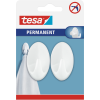 Tesa NAGY, OVÁLIS, ÖNTAPADÓ AKASZTÓ, FEHÉR, 2DB