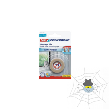 Tesa PowerBOND átlátszó ragasztószalag, rögzítószalag 19 mm X 1,5 m ragasztószalag