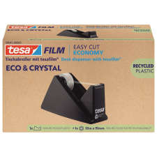 Tesa Ragasztószalag adagoló 19mmx10m, asztali + irodai átlátszó újrahasznosított ragasztószalag Tesa Eco &amp; Crystal ragasztószalag