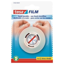 Tesa Ragasztószalag, kézzel téphető, 19 mm x 25 m, TESA "Tesafilm", átlátszó ragasztószalag