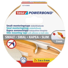 Tesa Szerelőszalag, keskeny, 2 x 9 mm x 5 m, TESA, "Powerbond" ragasztóanyag