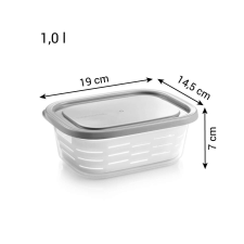 Tescoma 4FOOD Tároló doboz fagyasztóba kosárral 1.0 l papírárú, csomagoló és tárolóeszköz