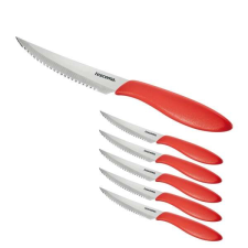 Tescoma PRESTO steak kés, 12 cm, 6 db, piros kés és bárd