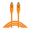 Tether Tools TetherPro USB-C -> USB-C 4.6m kábel narancssárga (CUC15-ORG) (CUC15-ORG)
