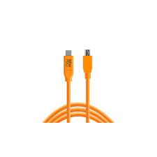 Tether Tools TetherPro USB Type C &gt; Mini-B 5pin 4.6m narancs (CUC2415) fényképező tartozék