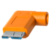 Tether Tools USB Type-C apa - Micro USB Type-B apa Adatkábel (90˚ csatlakozó) - Narancssárga (9.4m)