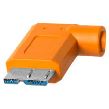 Tether Tools USB Type-C apa - Micro USB Type-B apa Adatkábel (90˚ csatlakozó) - Narancssárga (9.4m) kábel és adapter