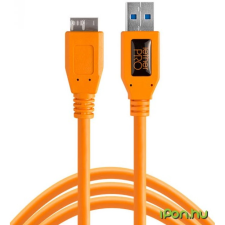 TETHERTOOLS TetherPro USB 3.0-Micro-B kábel (4.6m) narancssárga audió/videó kellék, kábel és adapter
