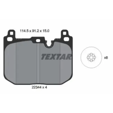 TEXTAR fékbetétkészlet, tárcsafék 2234401 fékbetét