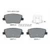 TEXTAR fékbetétkészlet, tárcsafék 2287601