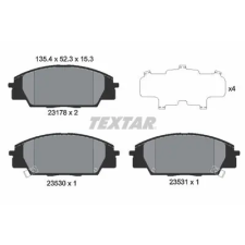 TEXTAR fékbetétkészlet, tárcsafék 2317801 autóalkatrész