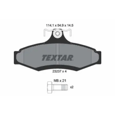 TEXTAR fékbetétkészlet, tárcsafék 2323701 fékbetét