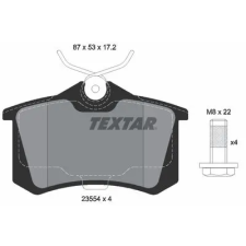 TEXTAR fékbetétkészlet, tárcsafék 2355402 autóalkatrész