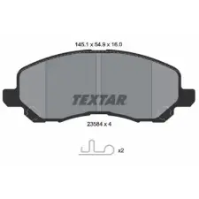 TEXTAR fékbetétkészlet, tárcsafék 2358403 fékbetét