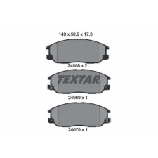 TEXTAR fékbetétkészlet, tárcsafék 2406801 autóalkatrész