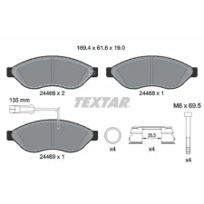 TEXTAR fékbetétkészlet, tárcsafék 2446807 autóalkatrész